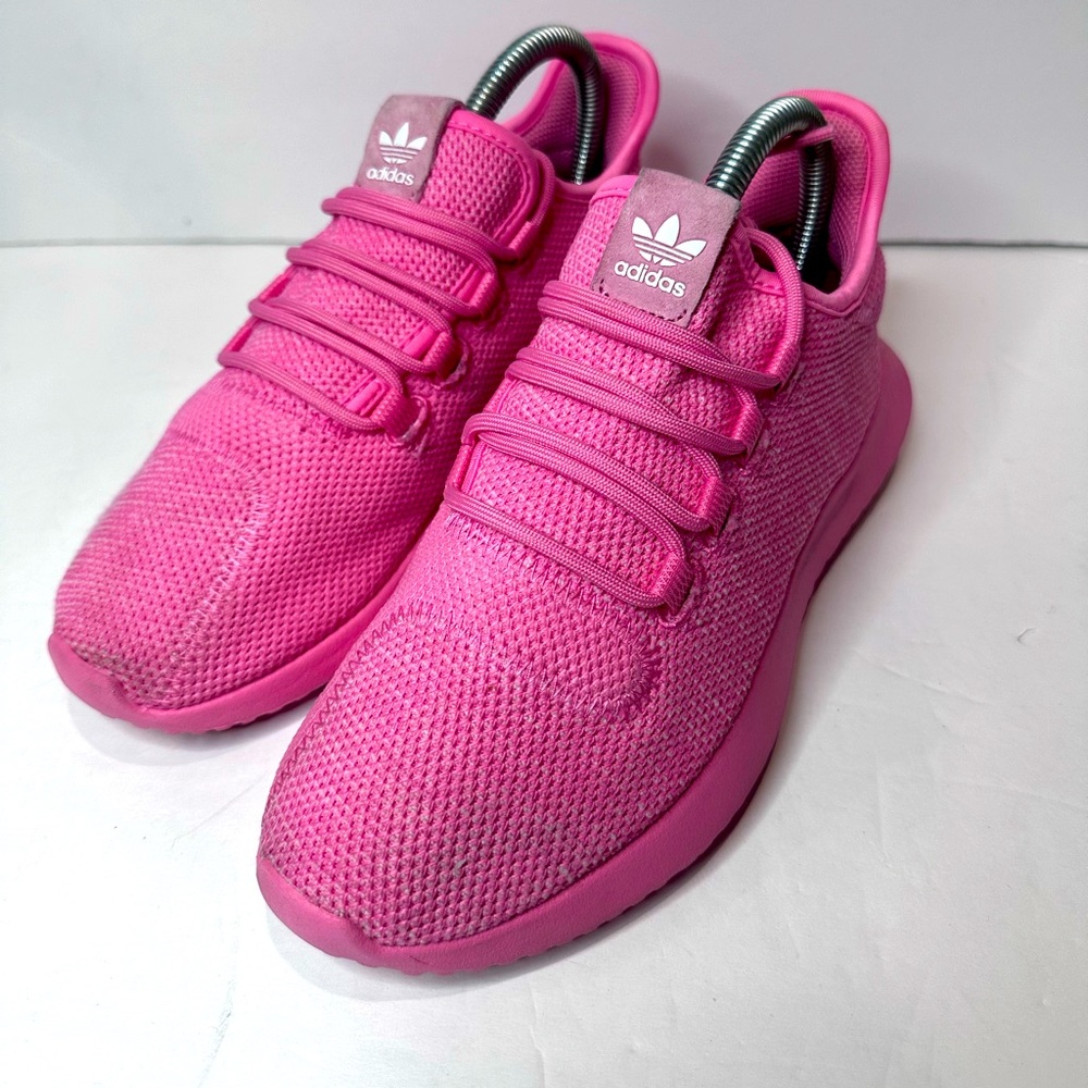 Kids Adidas Pink Sneakers Knit Mesh Sock-Like Design
